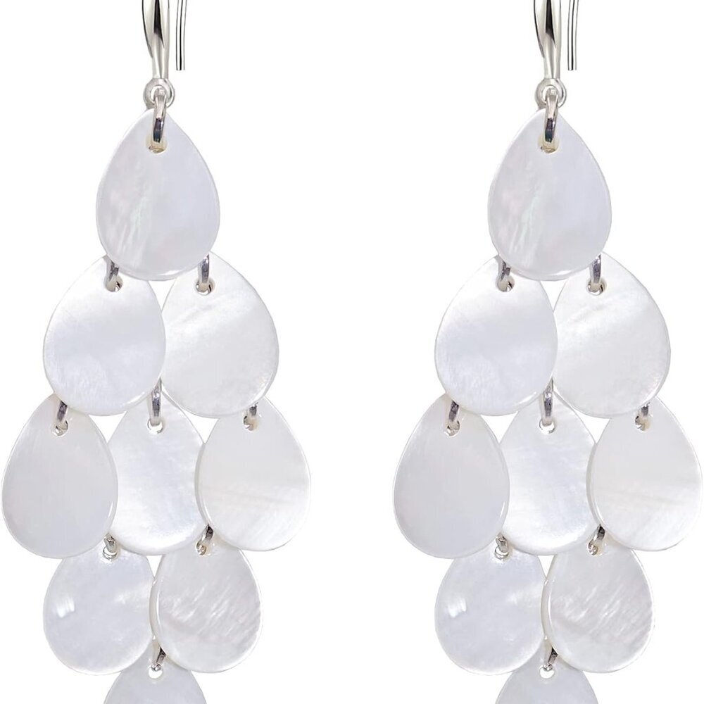 Elegant Black White Dangle Earrings for Women Teen Gift Stylish Modern Jewelry